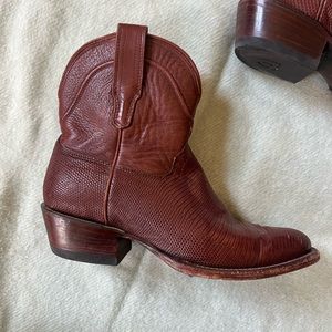 Tecovas “The Casey” Lizard Booties (cowboy boots)